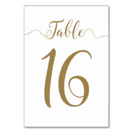 Numeração De Mesa Dourados números de tabela para casamentos mesa 16