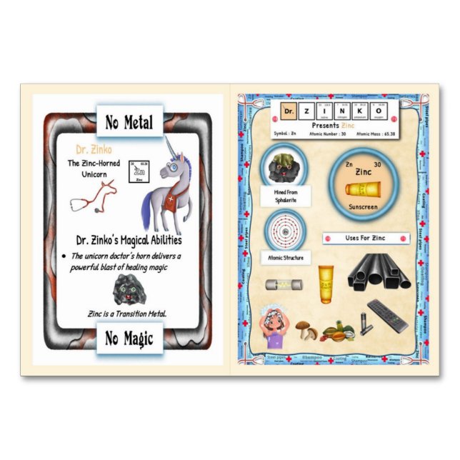 Numeração De Mesa Dr. Zinko - Zinc Horn Unicorn Trading Card (Frente)