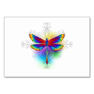 Numeração De Mesa Dragonfly Poligonal