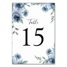Dusty Blue Slate Greenery Floral Geométrico
