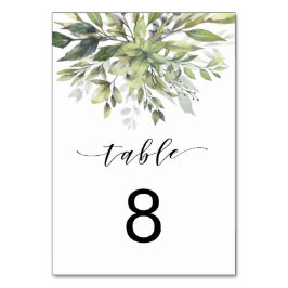 Numeração De Mesa Dusty Green Eucalytus