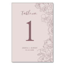 Dusty Rosa Mauve Floral Wedding