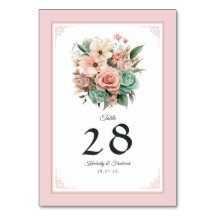 Dusty Rosa, Mint Green e Blush Floral Wedding