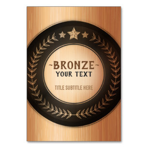 Numeração De Mesa EDITÁVEL DO Campeão de Bronze IMPRESSÃO DIY MEDAL 