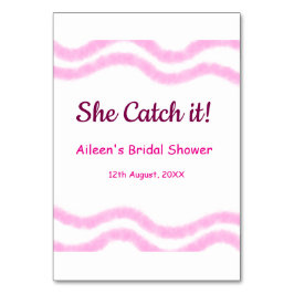 Numeração De Mesa Ela pega-o como uma corda d'água espiral rosa