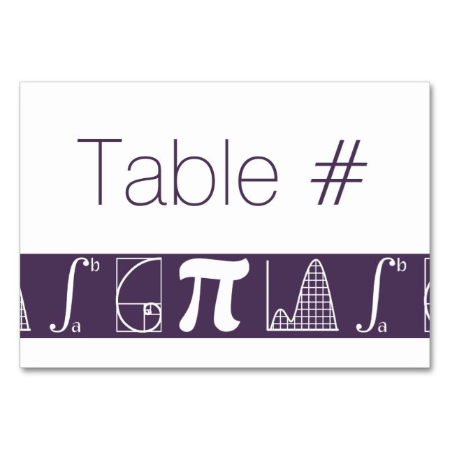 Numeração De Mesa Ele se adiciona à placa de Mesa roxa (Frente)