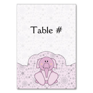Numeração De Mesa Elefante Rosa Cutelyn Baby