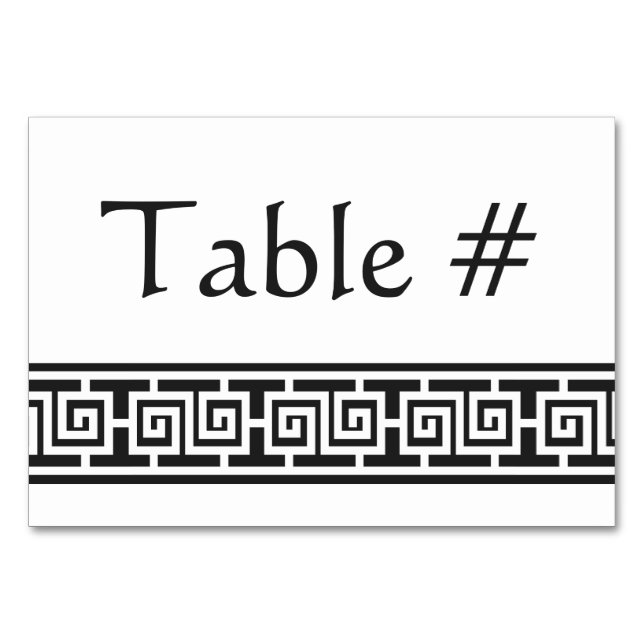 Numeração De Mesa Elegância chinesa na placa de Mesa preta (Frente)