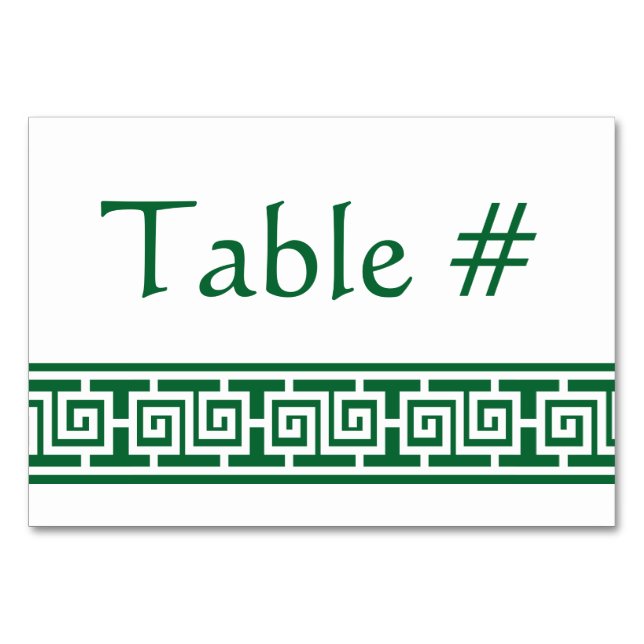 Numeração De Mesa Elegância chinesa na placa de Mesa verde (Frente)