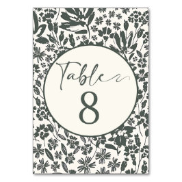 Numeração De Mesa Elegância da Natureza: Plantas Verdes Escuras