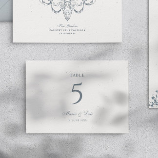 Numeração De Mesa Elegant Baroque Wedding Set I Table Number Card
