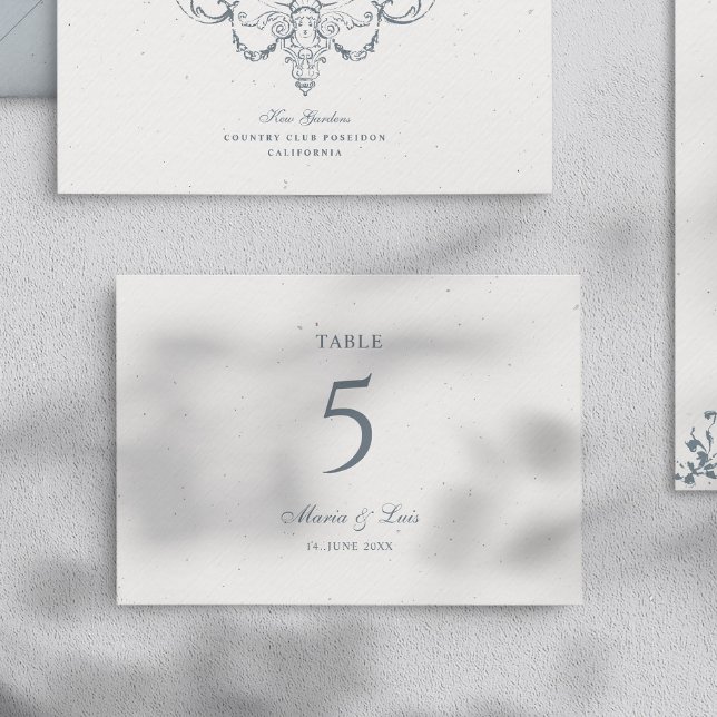 Numeração De Mesa Elegant Baroque Wedding Set I Table Number Card (Criador carregado)