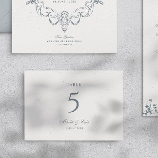 Numeração De Mesa Elegant Baroque Wedding Set I Table Number Card