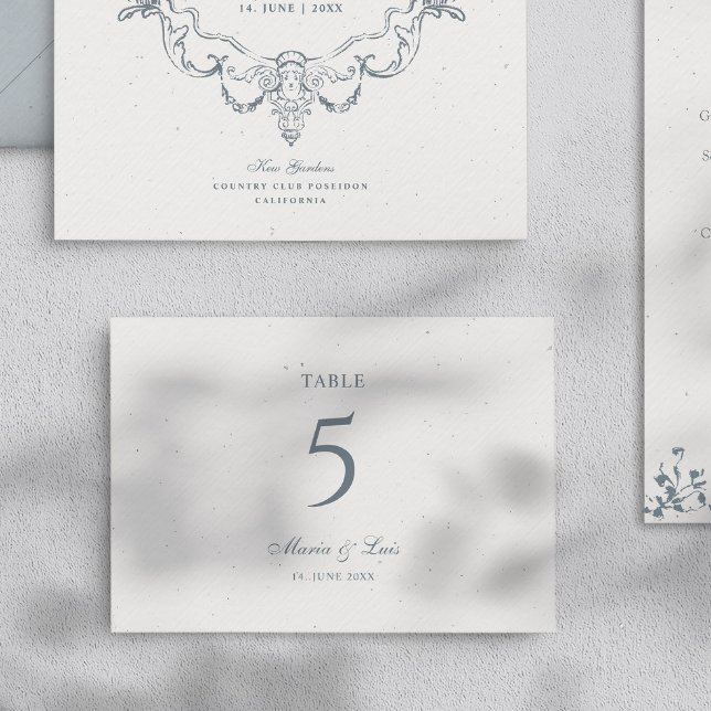 Numeração De Mesa Elegant Baroque Wedding Set I Table Number Card (Criador carregado)