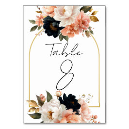 Numeração De Mesa Elegant Customizable Floral Table Number Cards
