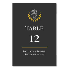 Numeração De Mesa Elegant Equestrian Wedding Table Number Card