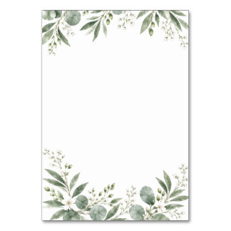 Numeração De Mesa Elegant Eucalyptus Botanical Wedding Table Number