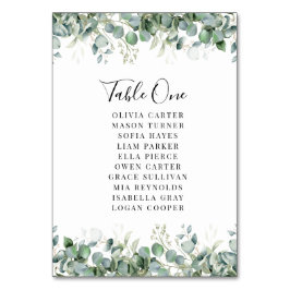 Numeração De Mesa Elegant Eucalyptus Greenery Wedding