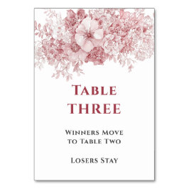 Numeração De Mesa Elegant Floral Bunco Table Three