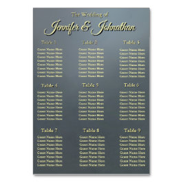 Numeração De Mesa Elegant Grey Background Wedding Seating Chart