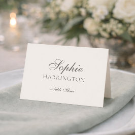 Numeração De Mesa Elegant Minimal Wedding Place Card 