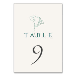 Numeração De Mesa Elegant Minimalistic Emerald Wedding Table Number