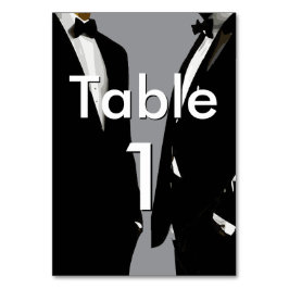 Numeração De Mesa Elegant Modern Gay Men Wedding Rainbow