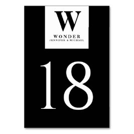 Numeração De Mesa Elegant Newlywed Monogram Seating