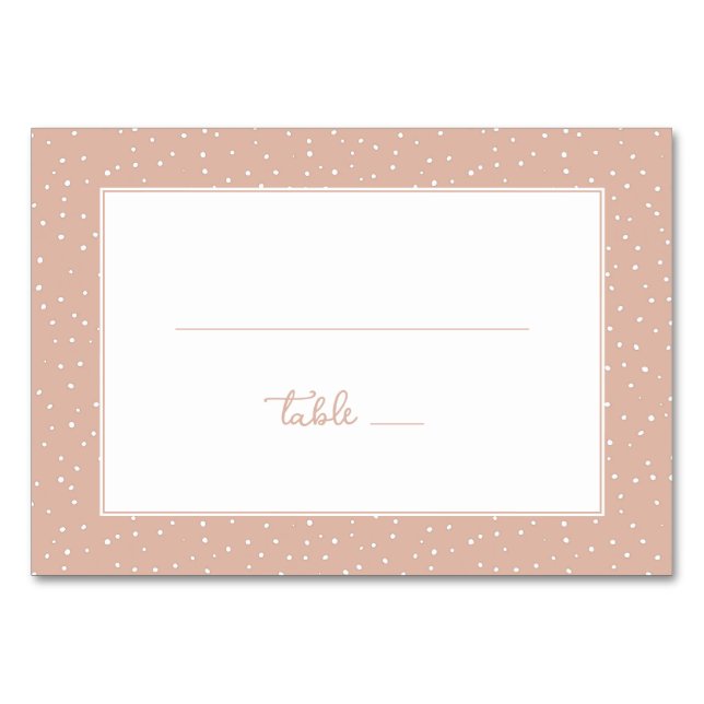 Numeração De Mesa Elegant Peach Polka Dots (Frente)