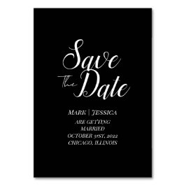 Numeração De Mesa Elegant Save The Date Table Card