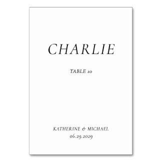 Numeração De Mesa Elegant Timeless White Wedding Table Cards