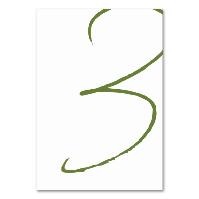 Numeração De Mesa Elegant Wedding Table Number Card (Frente)