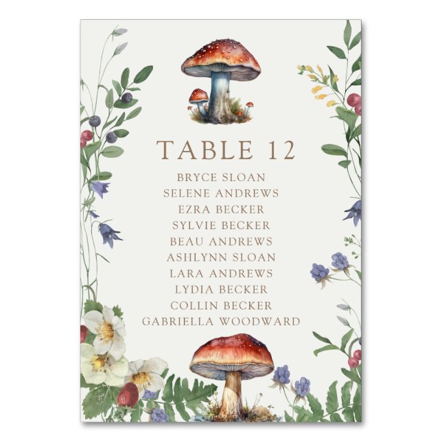 Numeração De Mesa Elegant Woodland | Forest Wedding (Frente)
