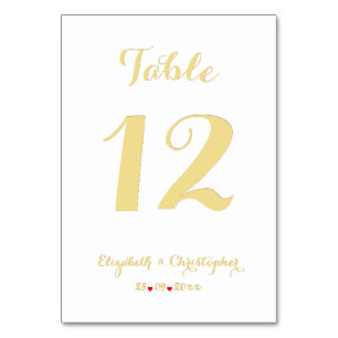 Numeração De Mesa Elegante Chá de panela Dourado de Casamento Faux C