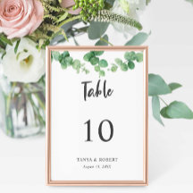 Elegante Chic Eucalyptus Sage Folha de casamento V