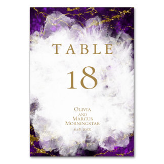 NUMERAÇÃO DE MESA | Elegante de cristal de Ametist