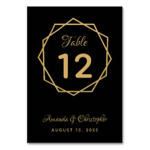 Elegante Dourado no Casamento Geométrico Moderno N