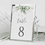 Numeração De Mesa Elegante Eucalyptus Deixa Dourado Casamento Verde<br><div class="desc">Lindos números de mesas de casamento com a aquarela eucalipto e folhas de ouro. Escolha perfeita para casamentos externos.</div>