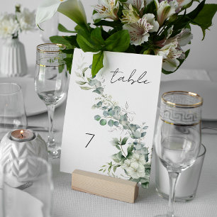 Numeração De Mesa Elegante Eucalyptus Greenery