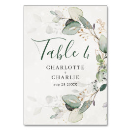 Numeração De Mesa Elegante Eucalyptus Greenery Rustic Chic