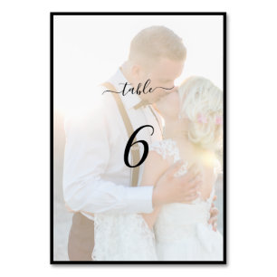 Numeração De Mesa Elegante Faux Vellum Overlay Foto Mesa Nu