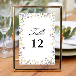 Numeração De Mesa Elegante Floral Aquático Neutro para Casamento