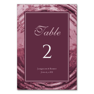 Numeração De Mesa Elegante Líquido Cromado Água Rosa Casamento