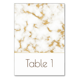 Numeração De Mesa Elegante Marble Dourado Veins Número da Tabela de 