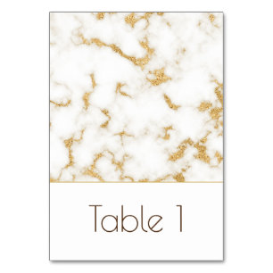 Numeração De Mesa Elegante Marble Dourado Veins Número da Tabela de