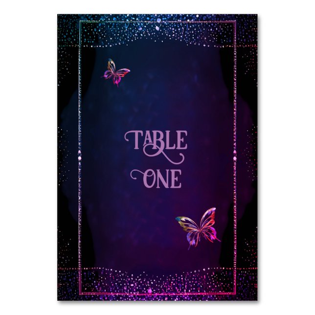 Numeração De Mesa Elegante Mauve e Dourado Casamento (Verso)