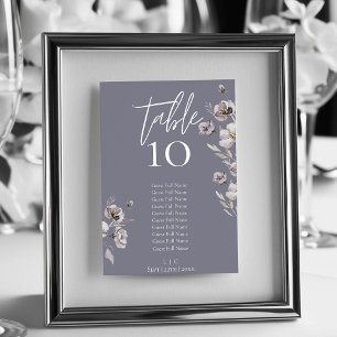 Numeração De Mesa Elegante Mínima Minoritária cinza d'água 10 convid