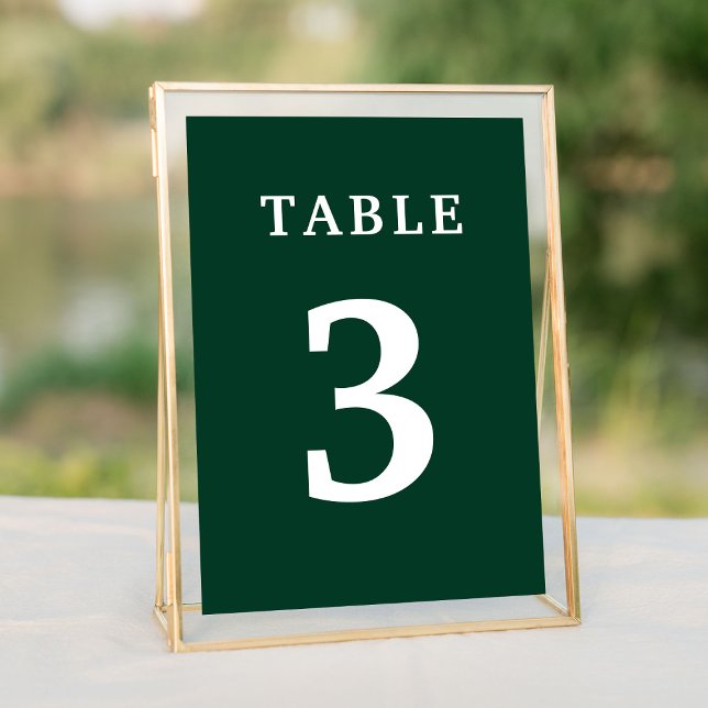 Numeração De Mesa Elegante Número da Tabela de Casamento Verde Emera (Elegant Emerald Green Wedding Table Number
)