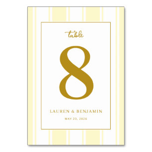 Numeração De Mesa Elegante Número Oito Dourado