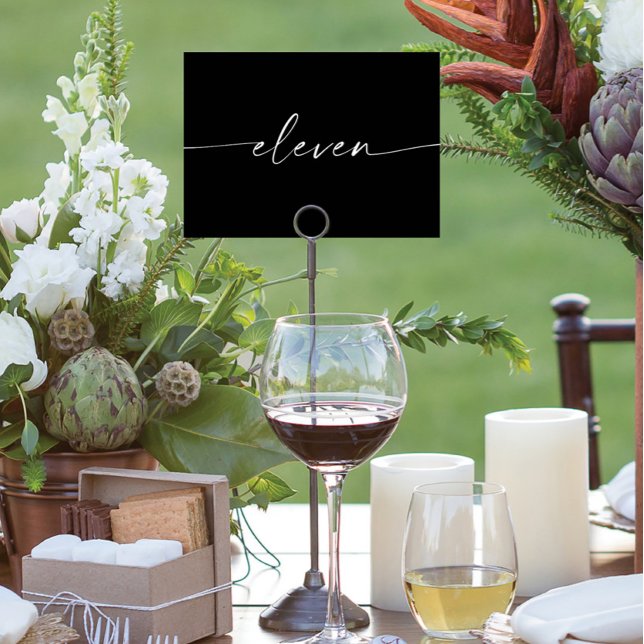 Numeração De Mesa Elegante Números de placas de Mesa de Script Mínim (Criador carregado)